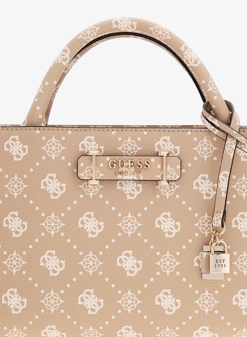 GUESS Carrie Logo Girlfriend Satchel Bag - Image 4